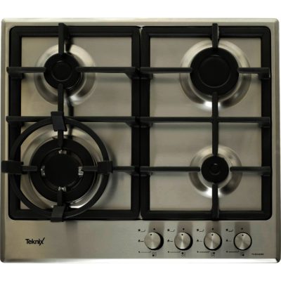 Teknix TKGH600 Gas Hob with Wok Burner in Stainless Steel